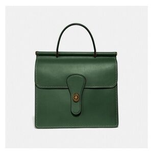 Coach Willis Green Leather Satchel